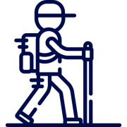 Icon showing a person walking