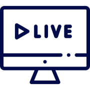 An illustration of a computer screen displaying the word 'live'