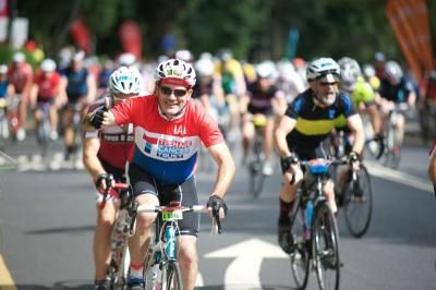 Person cycling Ride London for Teenage Cancer Trust 