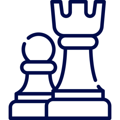 Icon showing a pawn and a rook chess pieces