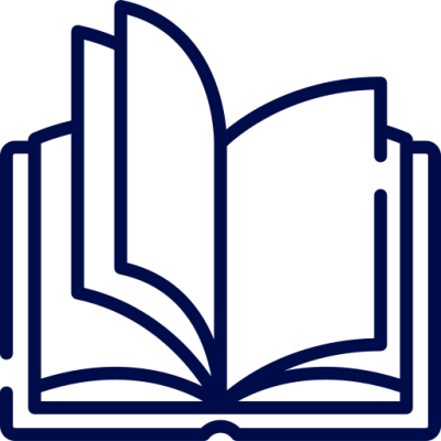 Icon showing an open book