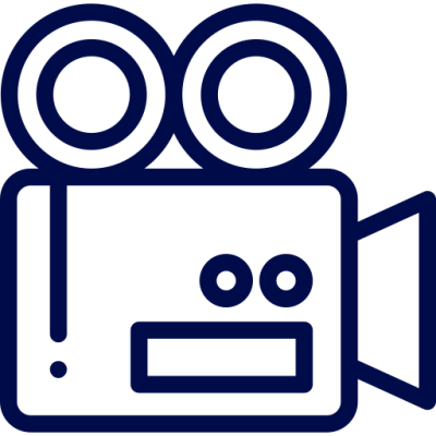 Icon showing video camera