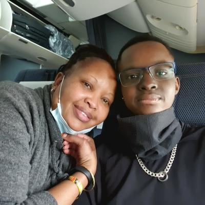 Kenn Waweru and mum