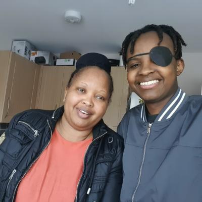 Kenn Waweru and mum