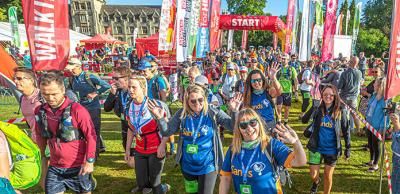 Participants set off from the start line