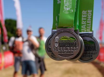 Cotswold Way Challenge green and silver medal