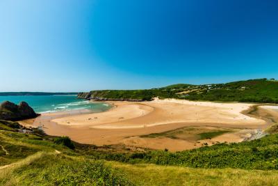 Golden beach in the sunshine