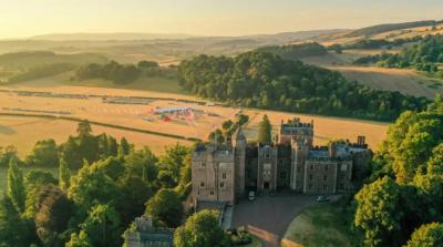 Dunster Castle at sunset