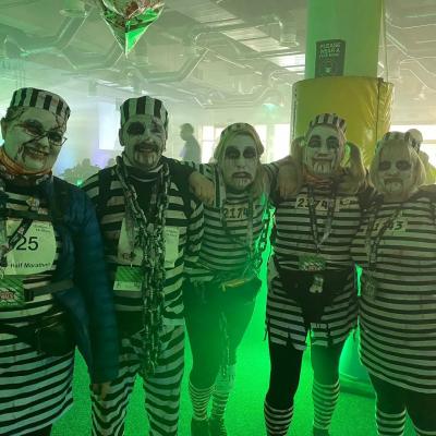 Participants dressed as spooky prisoners