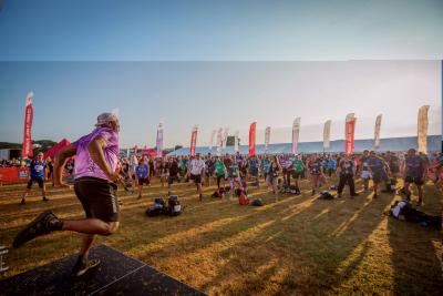 Ultra Challenge participants warming up at the start line